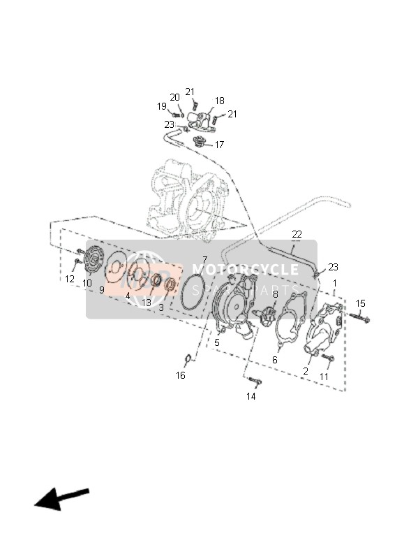 Yamaha VP125 X-CITY 2011 Water Pump for a 2011 Yamaha VP125 X-CITY